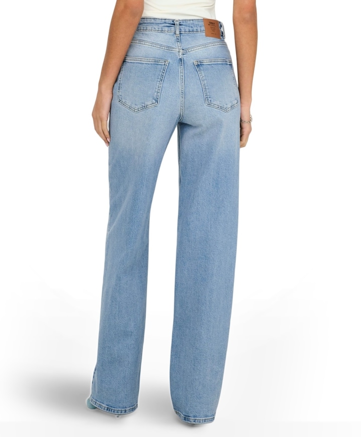 ONLJUICY LIFE HW WIDE LEG REA365  N dames jeans blauw