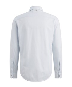 Heren overhemd lange mouw blauw