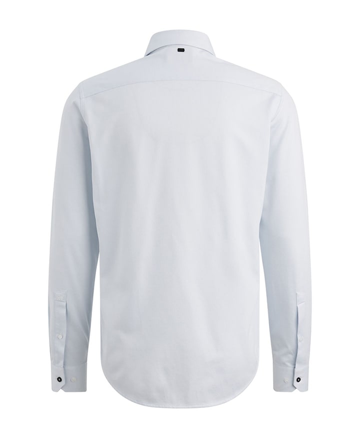 Heren overhemd lange mouw blauw