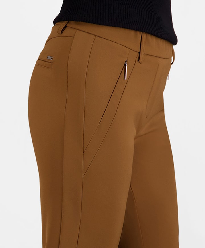 Pull On Slim dames broek bruin