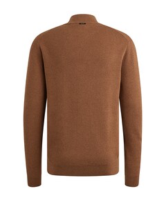 Heren trui met rits bruin