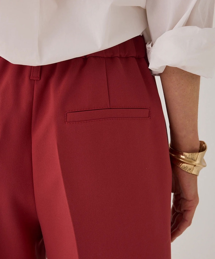 Wide legs foam uni dames broek rood