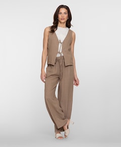 Dames vest bruin