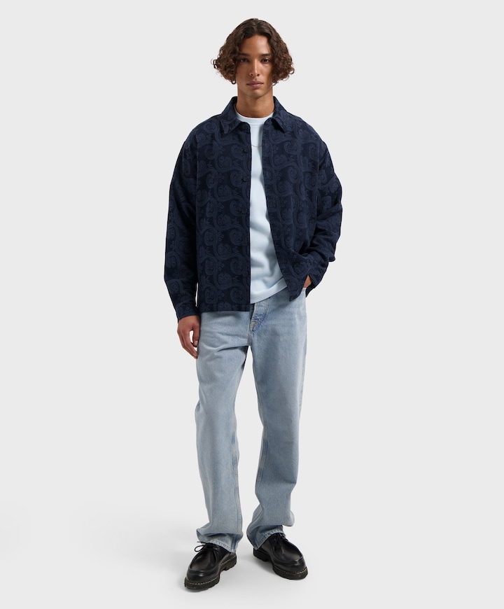 Heren overshirt blauw