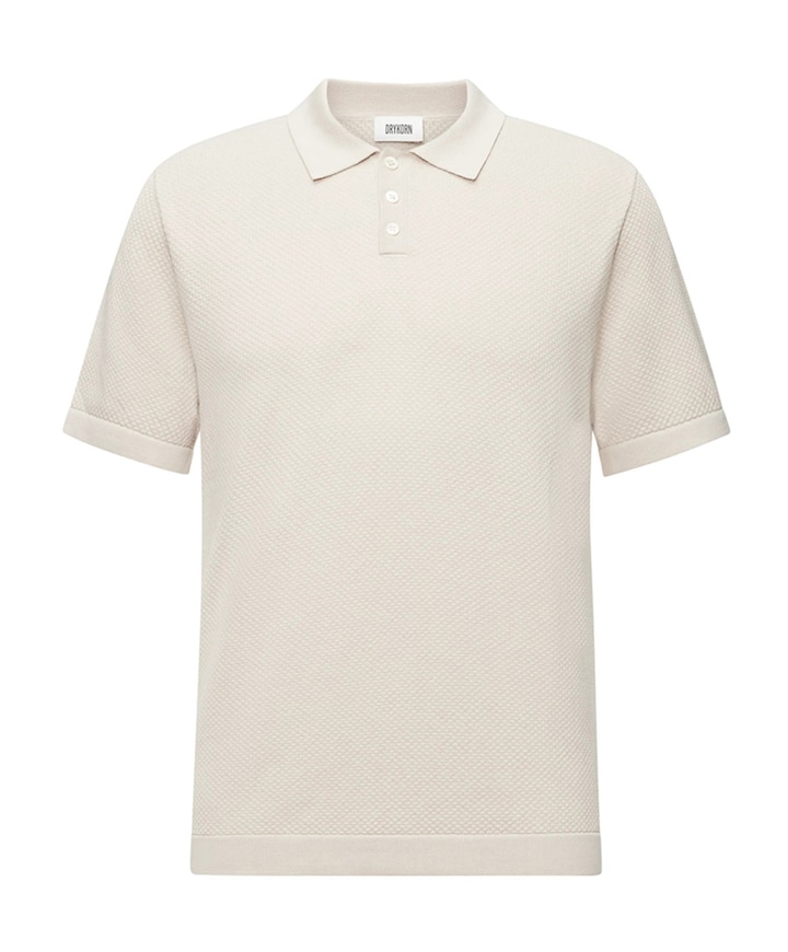 Heren polo beige