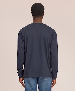 Heren longsleeve blauw