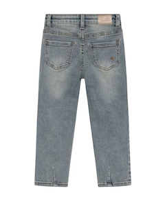 Denim Mom Fit Embroidery meisjes jeans blauw