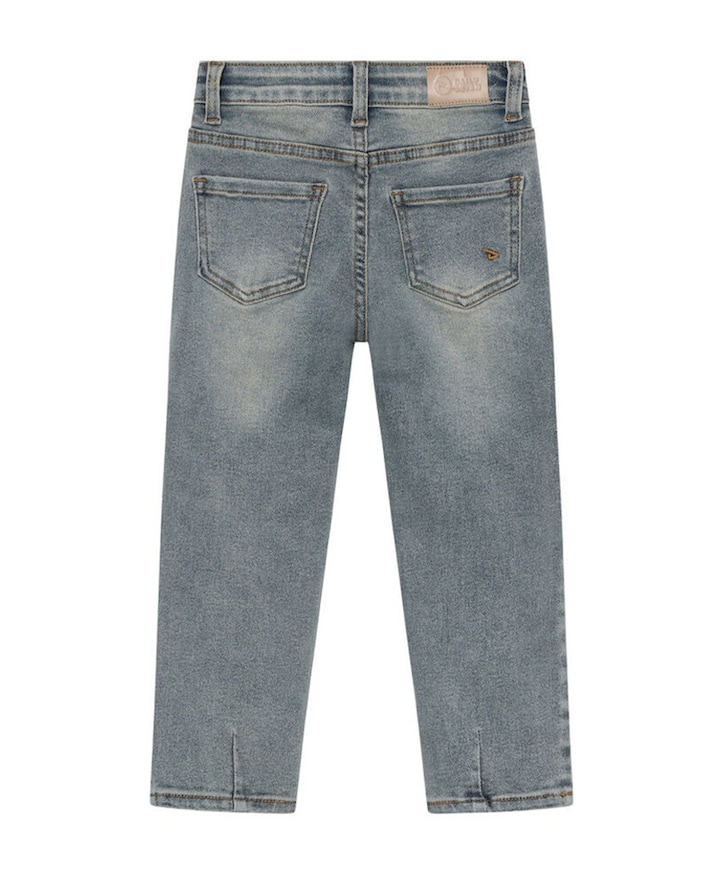 Denim Mom Fit Embroidery meisjes jeans blauw