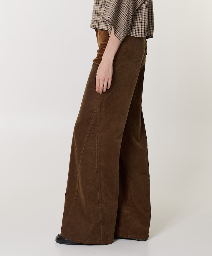 Lotta Corduroy  dames broek bruin