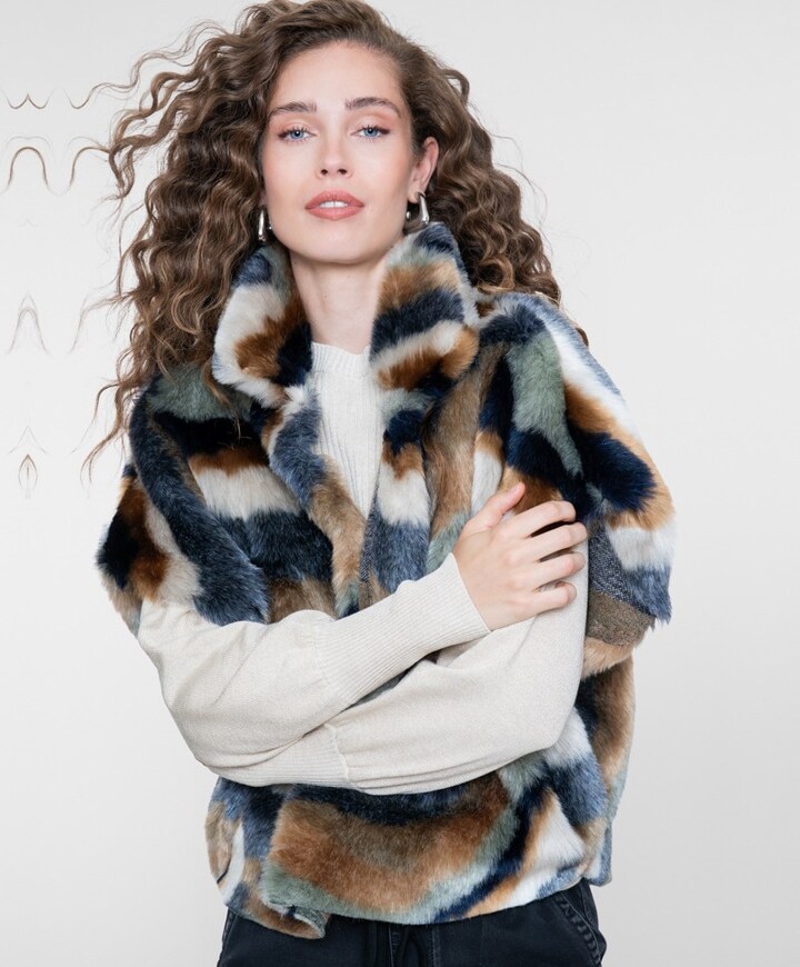 Dames gilet beige