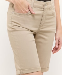 BERMUDA TURN UP dames jeans beige