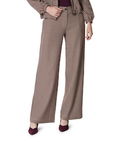 ELIEKE CHECK dames broek beige