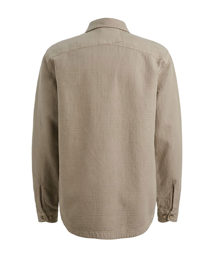 Heren overhemd lange mouw grijs