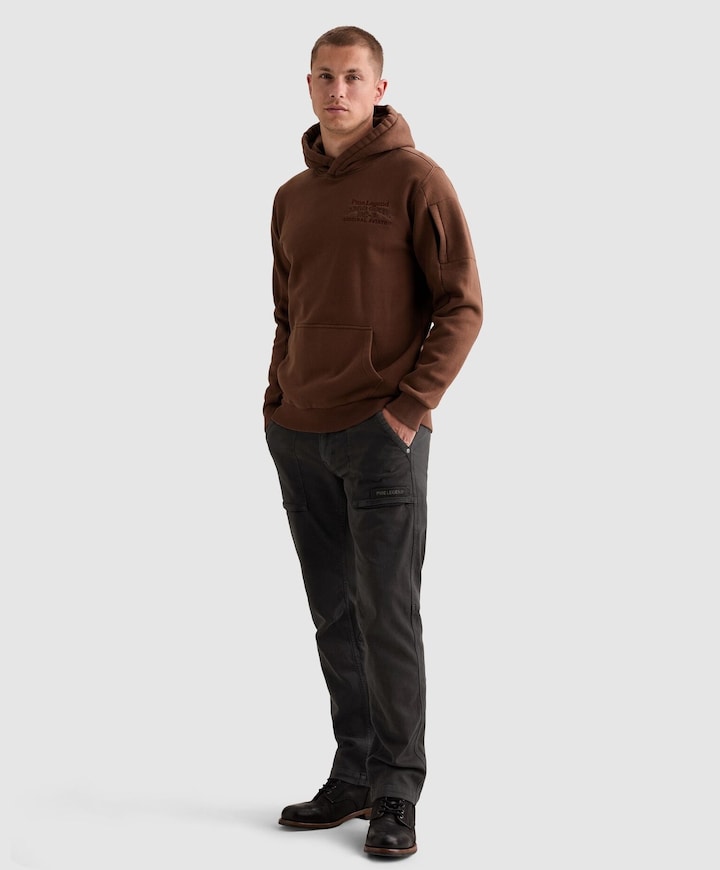 Heren hoodie bruin