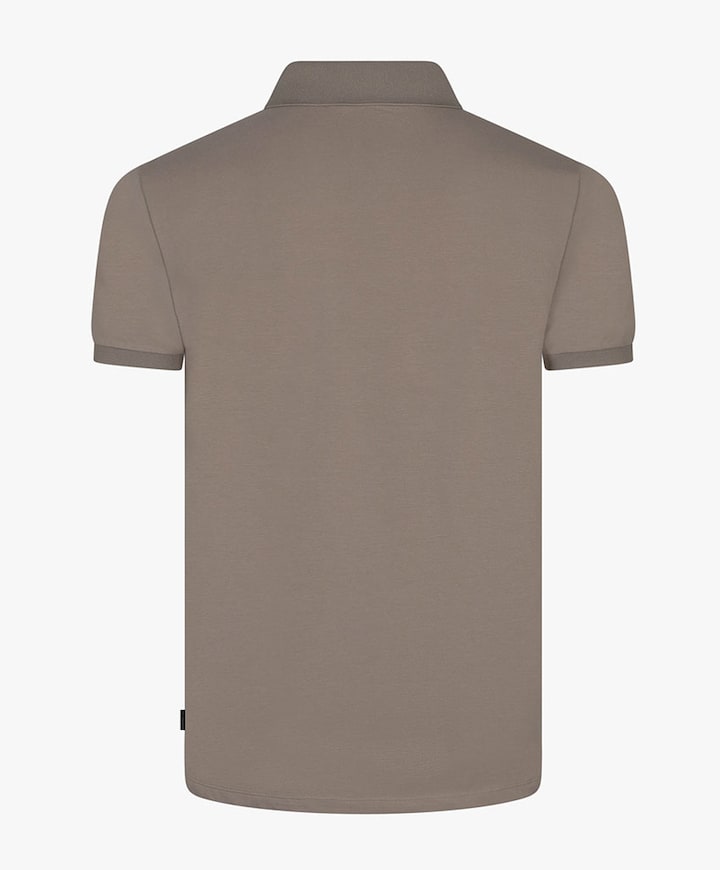 Heren polo beige