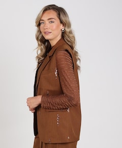 Dames gilet bruin
