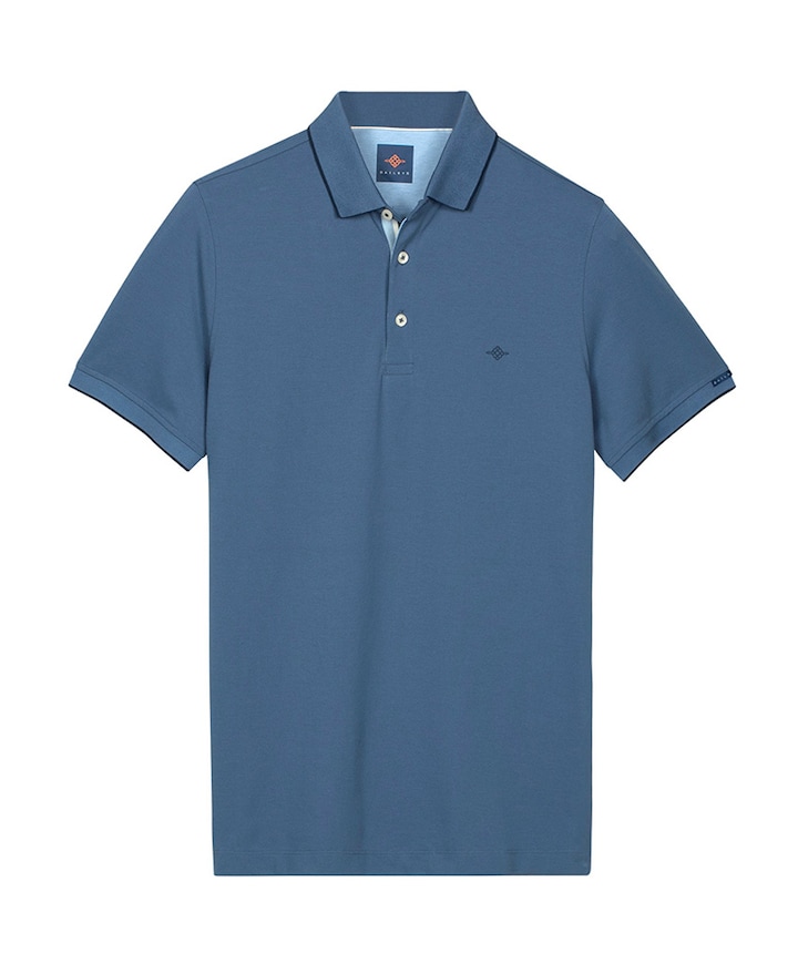 Heren polo blauw