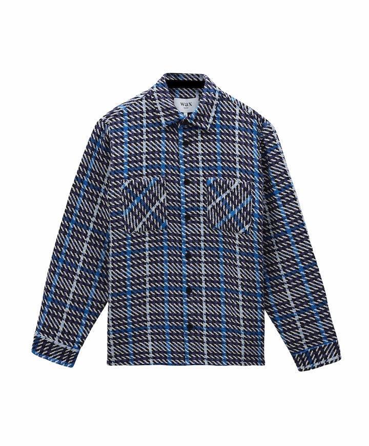 Heren overshirt blauw