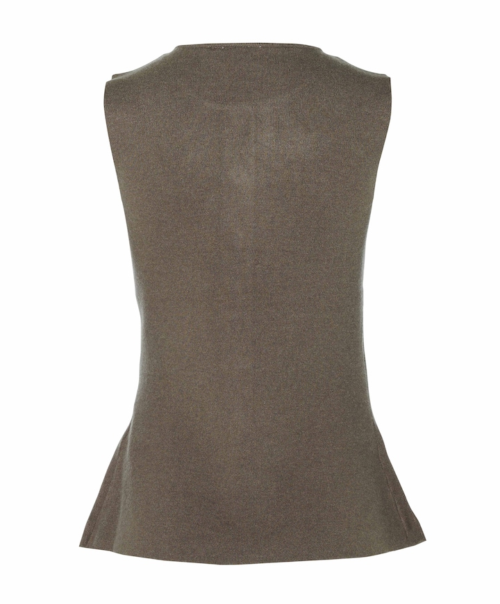Dames gilet beige
