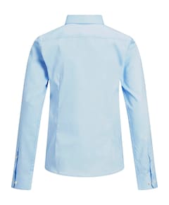 Jongens overhemd lange mouw blauw