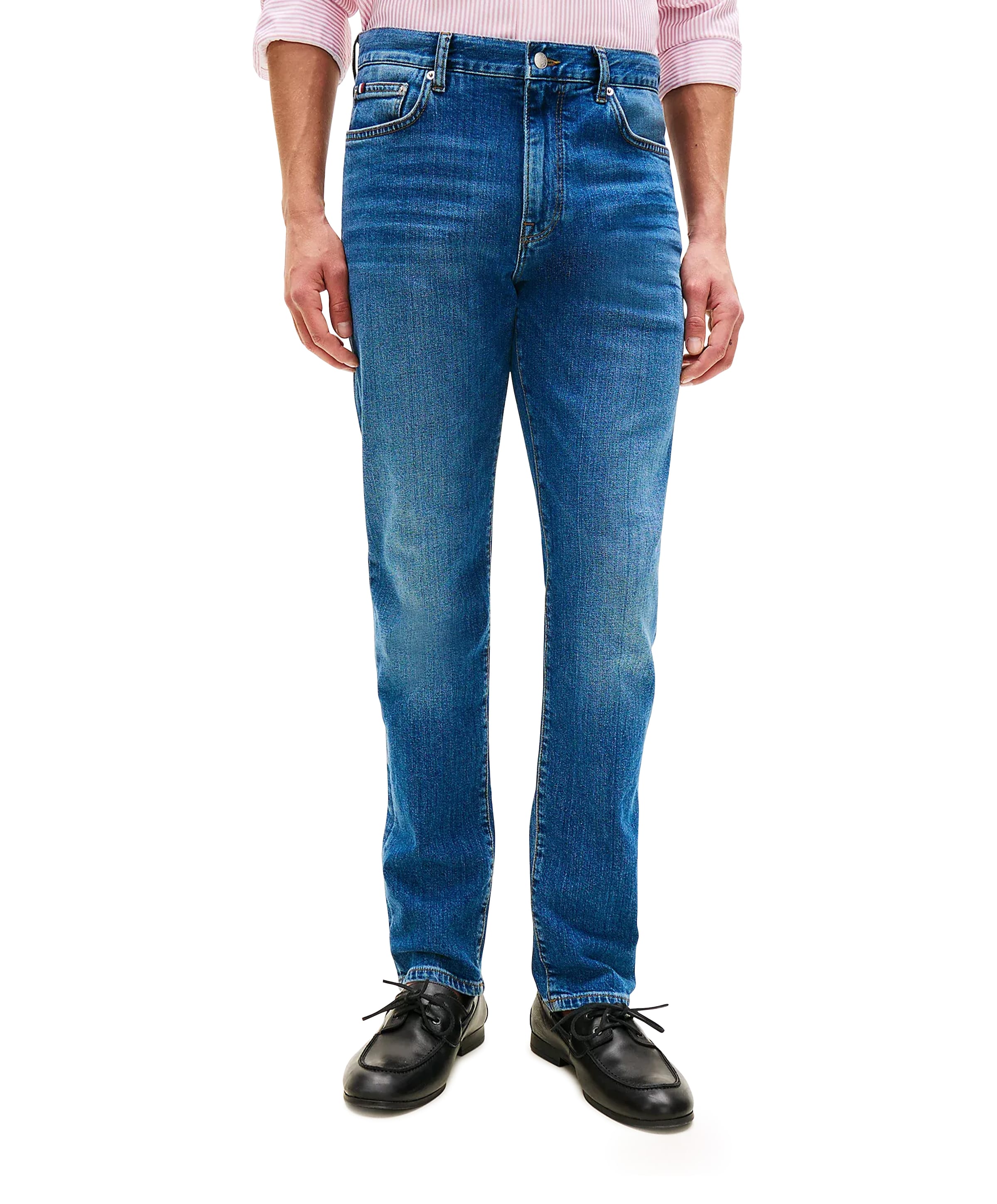 SLIM STRAIGHT DENTON heren broek blauw