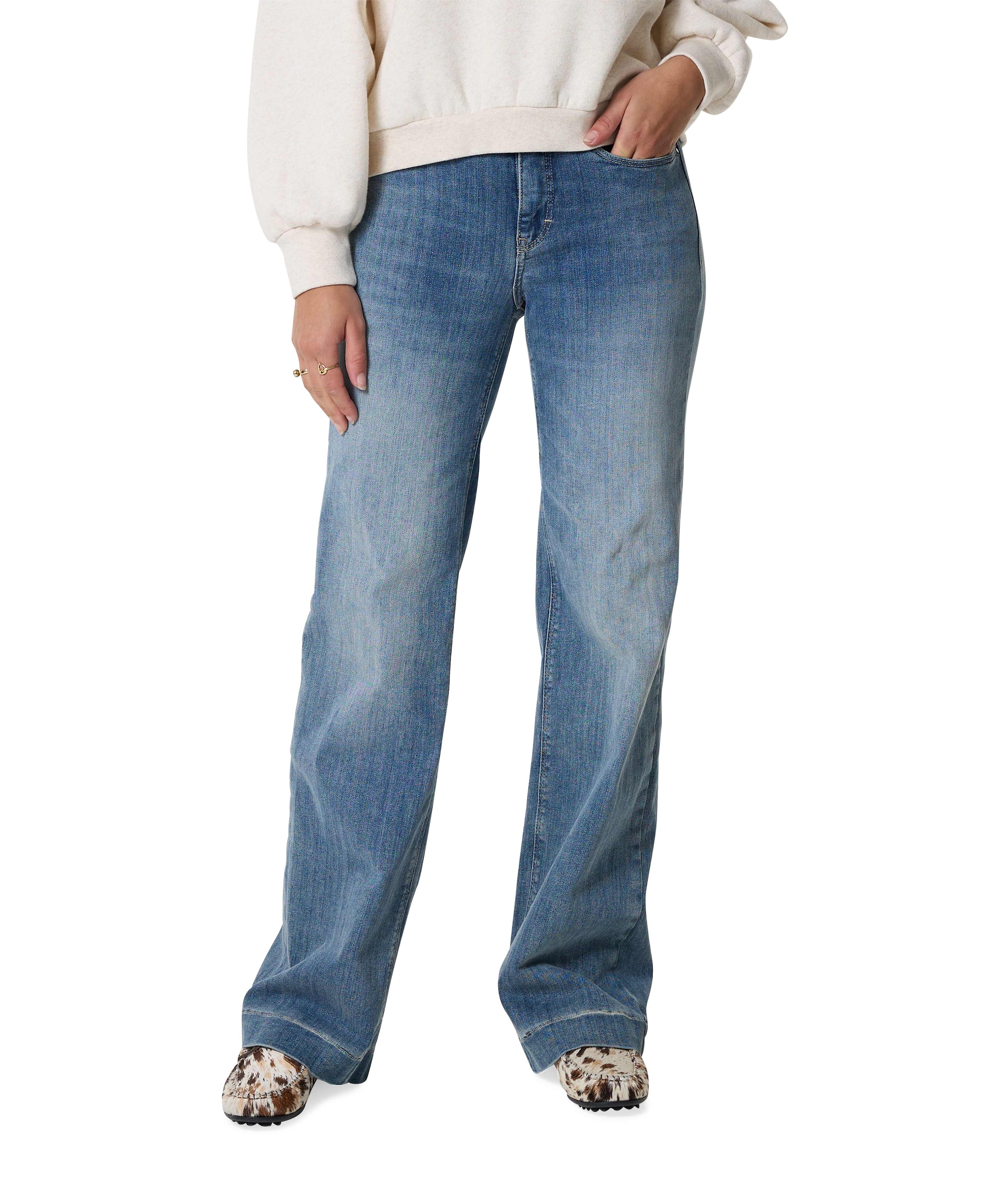 DREAM WIDE dames jeans blauw