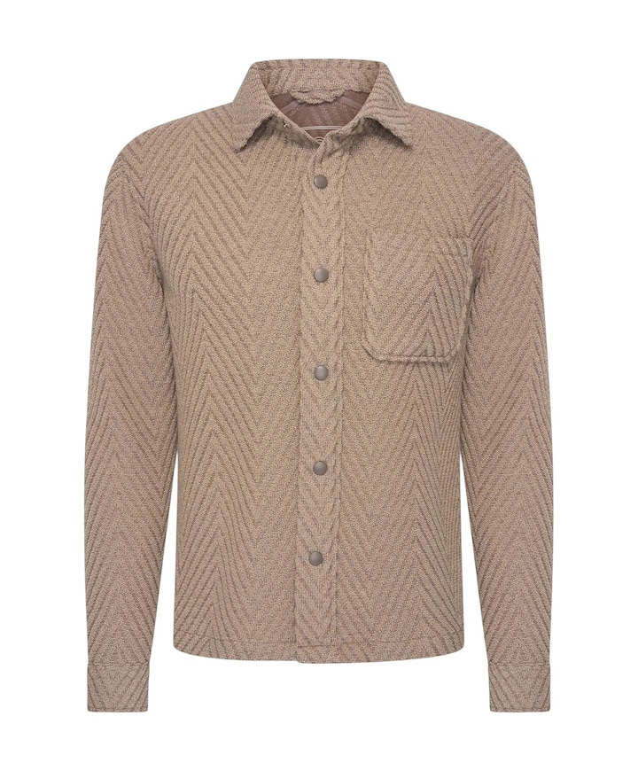 Heren overshirt beige