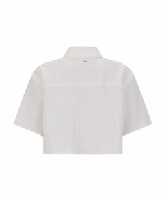 Meisjes blouse korte mouw wit