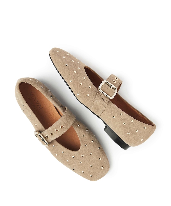 Lou Nina dames ballerina's beige