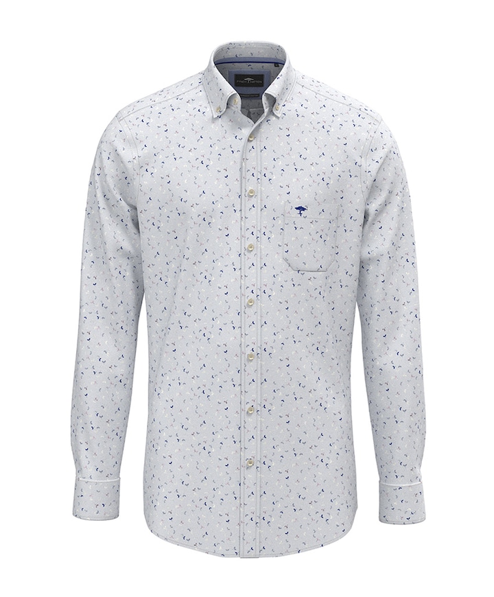 Heren overhemd lange mouw groen