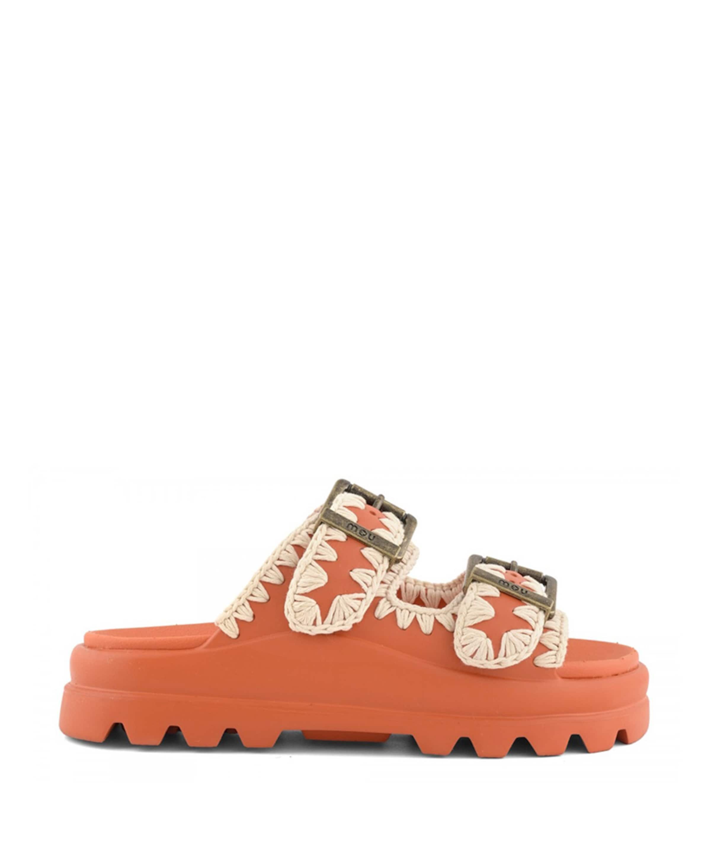 Eva one-piece slide two-buckle dames slippers oranje