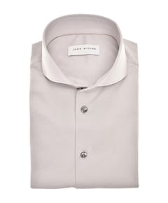 Heren overhemd lange mouw beige