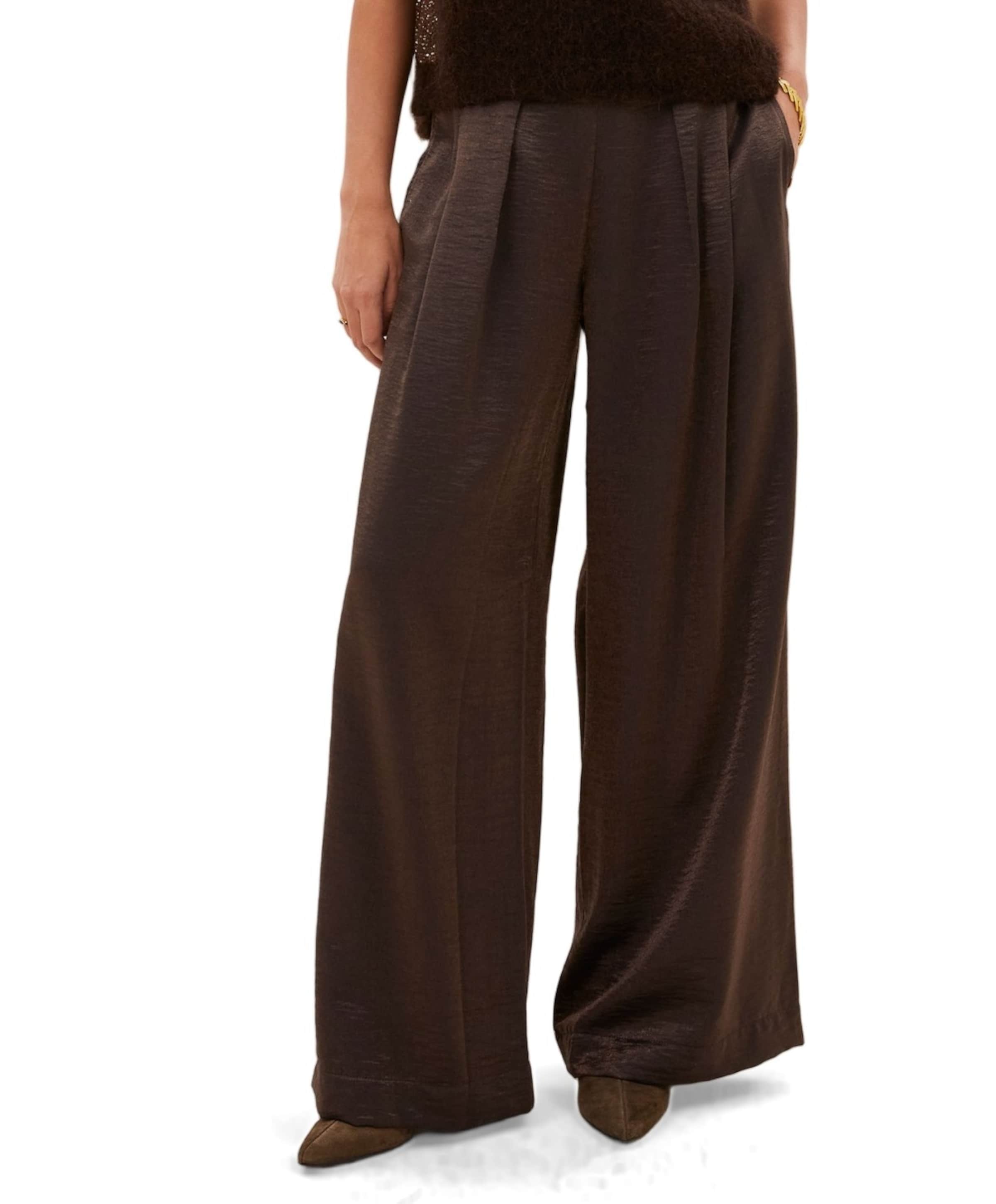 lodi metallic dames broek bruin