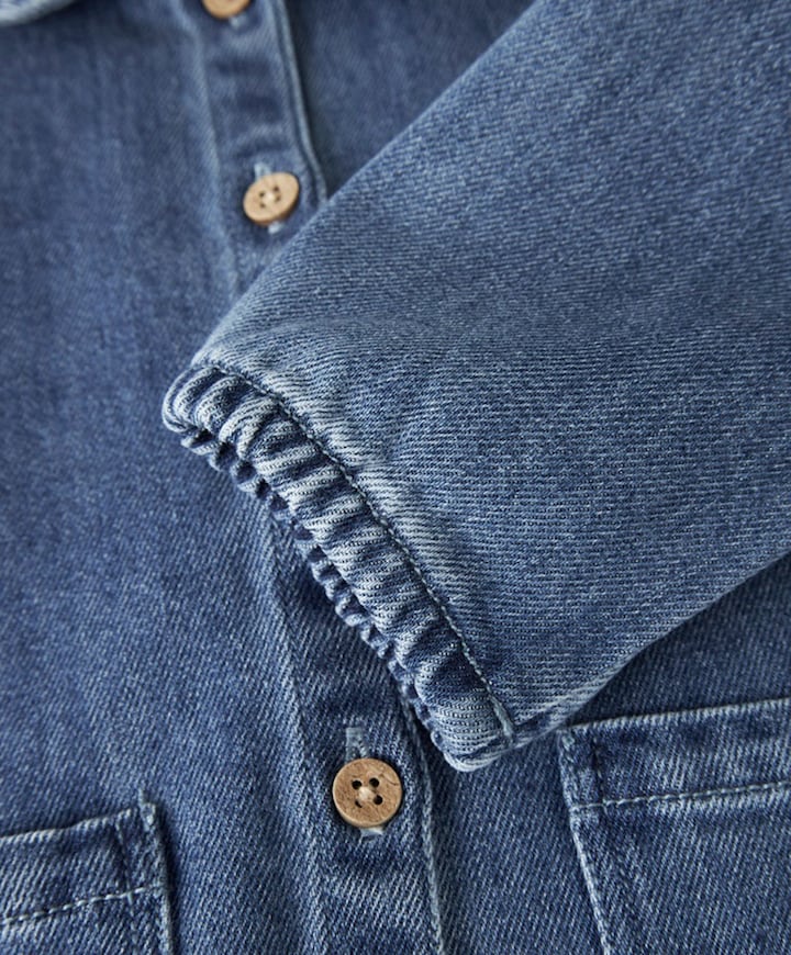 Meisjes blouse lange mouw blauw