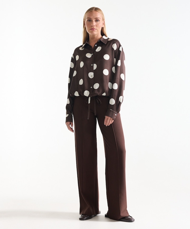 Dames blouse bruin