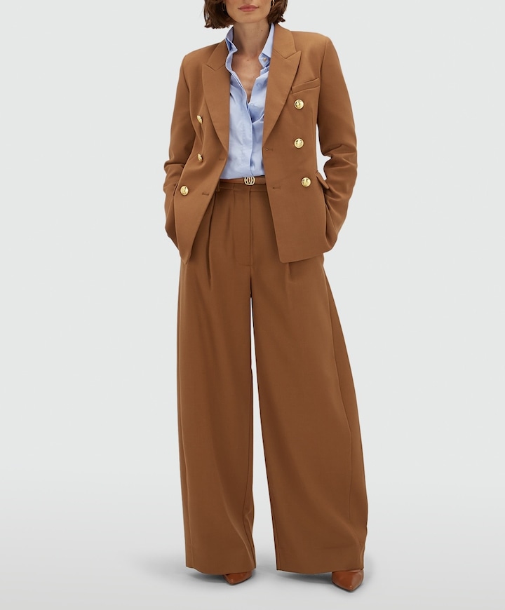 Dames blazer bruin