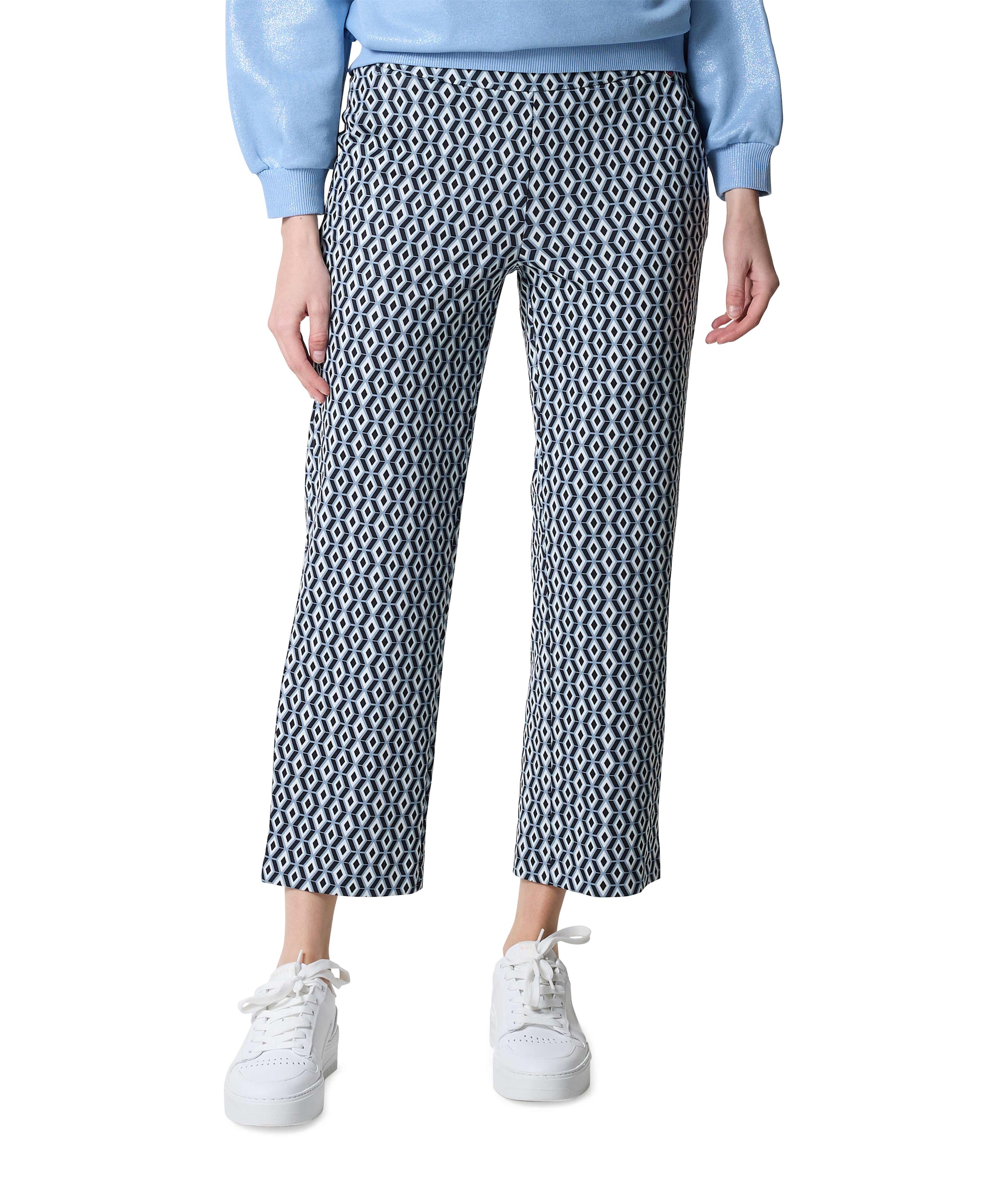 Scarlet Wide Leg 6/8 dames broek blauw