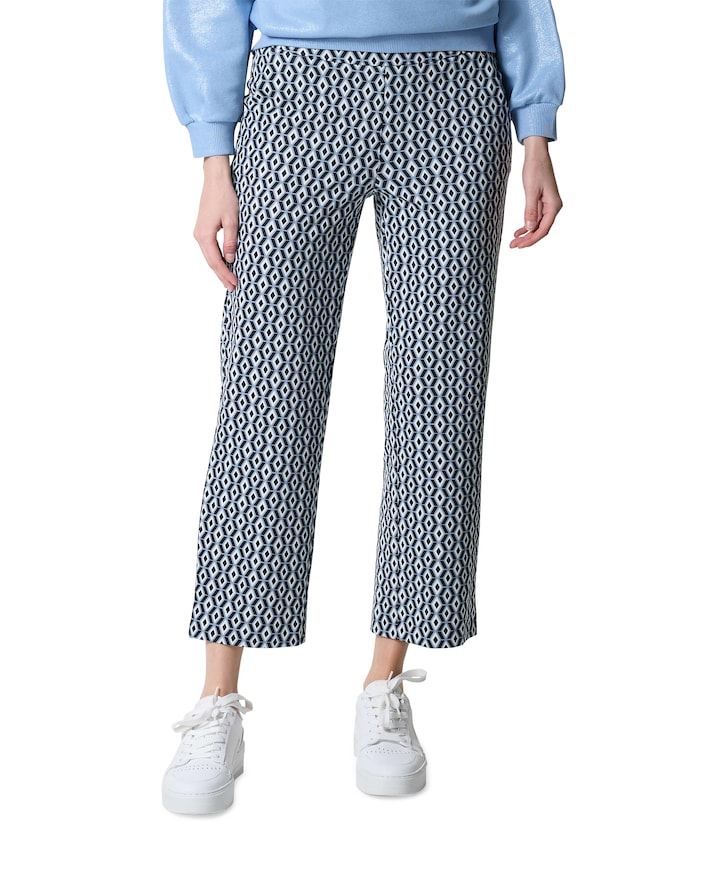 Scarlet Wide Leg 6/8 dames broek blauw