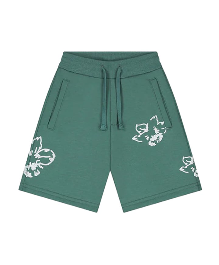 Initial flower jongens korte broek groen