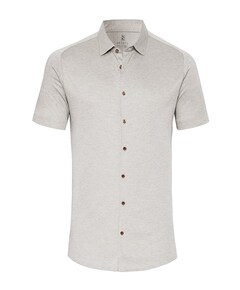 Overhemd korte mouw beige
