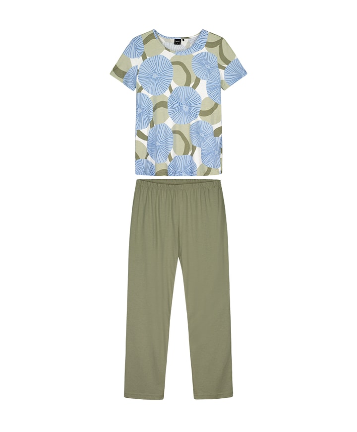 Dames pyjamaset blauw