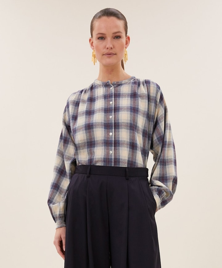 Dames blouse blauw