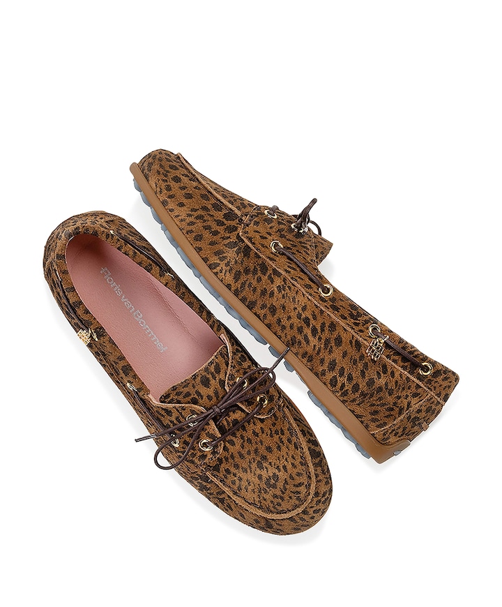 dames mocassins bruin