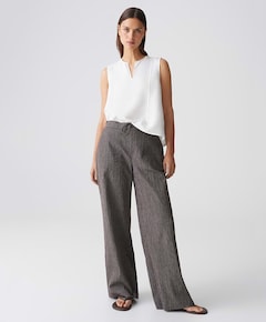 Melane crinkled dames broek bruin