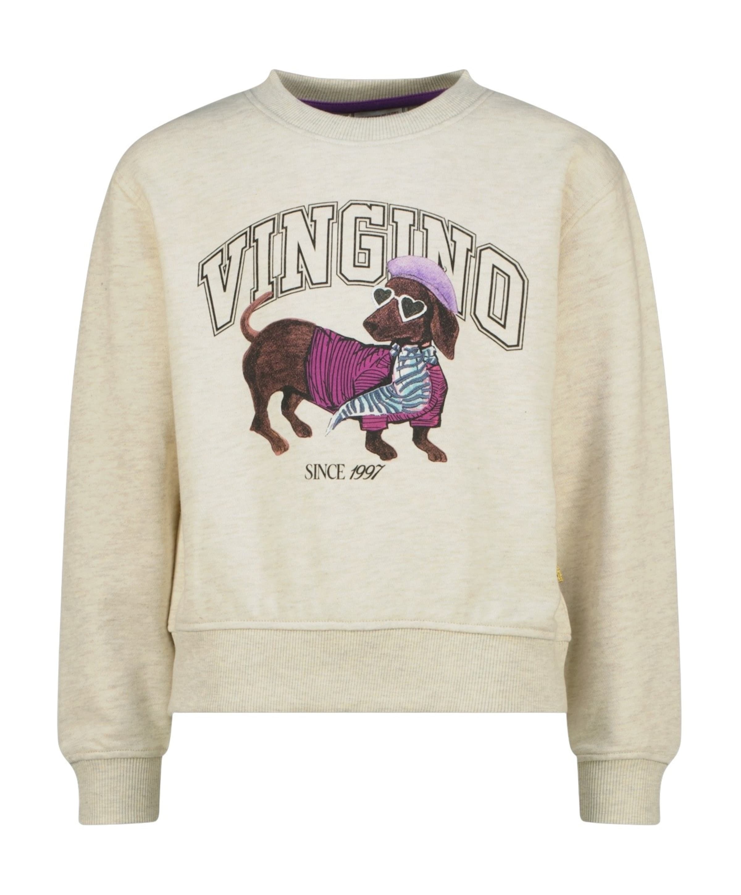 Meisjes sweater ecru