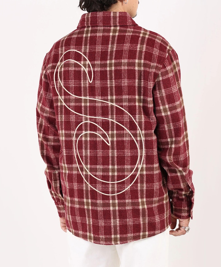 Overshirt lange mouw bordeaux