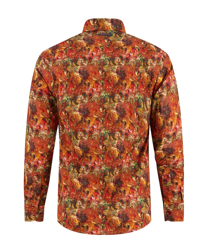 Overhemd lange mouw oranje