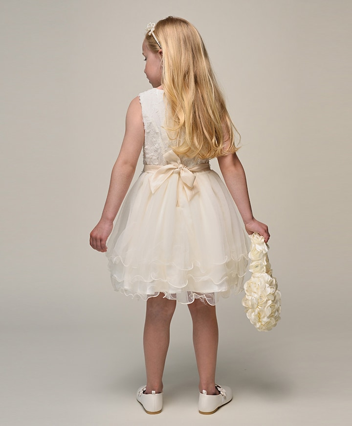 Meisjes jurk ecru