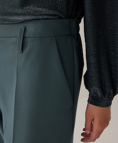 Wide legs foam uni dames broek groen