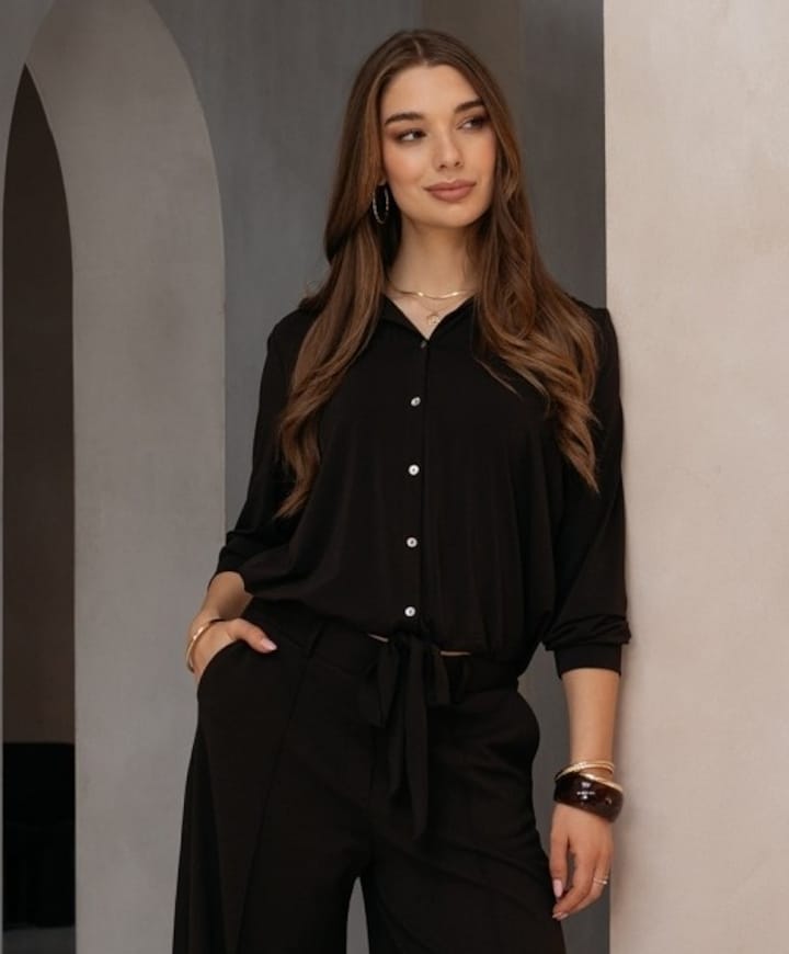 Dames blouse bruin